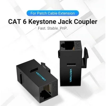 Vention Acoplador RJ45 Cat6 UTP IPGB0 Negro